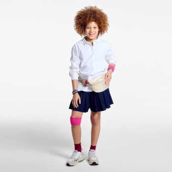 حقيبة خصر لامعة باللون الذهبي للفتيات